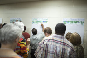 Arise members voting at the 2019 annual meeting