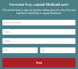 Screenshot of Cover Alabama petition